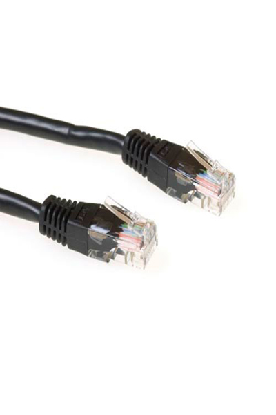 ACT Black 0.5 meter U/UTP CAT5E patch cable with RJ45 connectors - 0.5 m - Black