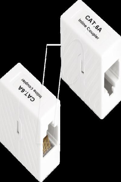 Delock Adapter RJ45-hona till RJ45-hona Cat.6A UTP vit, Platt, Vit, RJ-45, RJ45, Hona, Hona - 88134