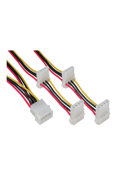 Alimentation interne en ligne 1x Molex 4 broches / 4x Molex 4 broches 0,45 m + 0,55 m