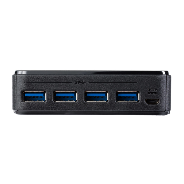 StarTech 4X4 USB 3.0 Peripheral Sharing Switch - 5 Gbit/s - Micro-USB Type-B - Black - Plastic - CE - FCC - REACH - 0 - 40 °C - HBS304A24A