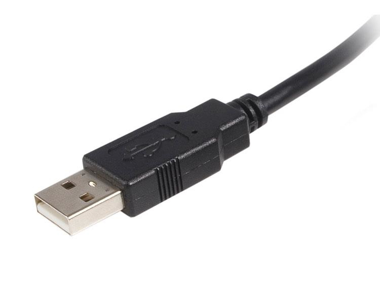 StarTech USB2.0 A to B Cable - Male/Male - USB Cable - USB Type A, 4-pin (M) - USB Type B, 4-pin (M) - 1.0m (USB/USB2.0) - Black (USB2HAB1M) - USB2HAB1M