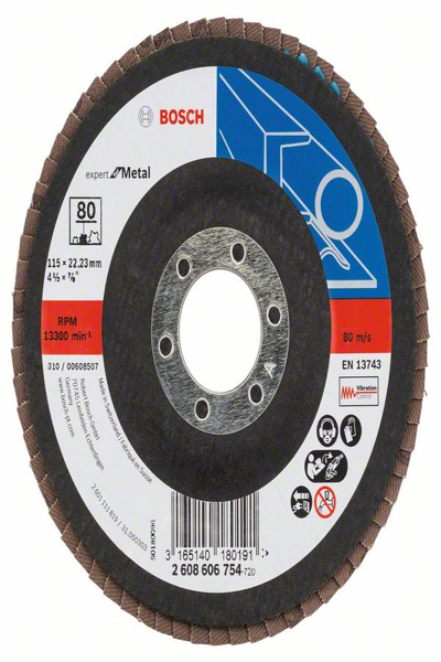 Bosch X551 Expert for Metal - Sanding disc - Carbon steel,Cast iron,Metal,Non-ferrous metal - Bosch - 2.22 cm - 11.5 cm - Multicolor