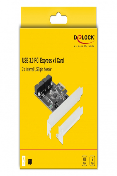 Delock PCI Express-kort till 2 x intern USB 3.0-stifthuvud - 90387