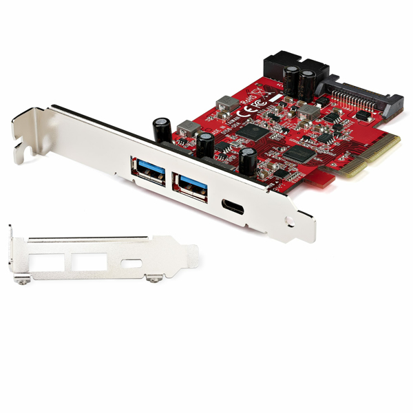 5 Port USB PCIe Card - 10Gbps 2x USB-A 1x USB-C USB 3.1 Gen 2 & Internal IDC Header 2x 5Gbps USB - PEXUSB312A1C1H