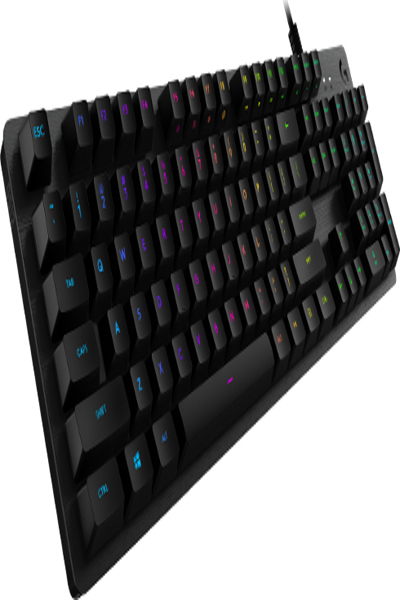 Logitech G G512 Carbon RGB Mechanical Gaming Keyboard - GX Blue (Clicky) - Wired - USB - Membrane - AZERTY - RGB LED - Carbon - 920-008940
