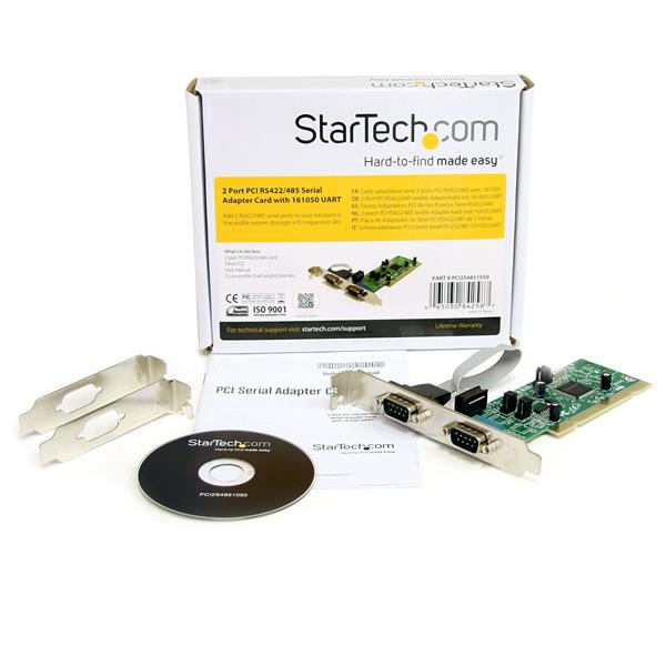 StarTech 2 Port Serial RS422/485 PCI Card 161050 UART - PCI2S4851050