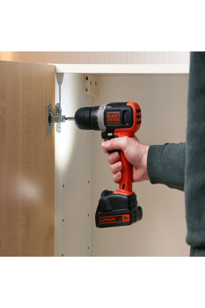 Black & Decker BCD001C1-QW, Pistol grip drill, Keyless, Black, Red, 1 cm, 2.5 cm, 1 cm
