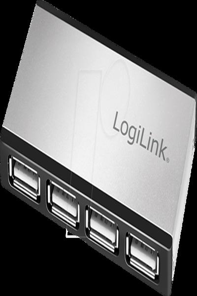LogiLink UA0404 4-ports USB 2.0 Hub med strömadapter - UA0404