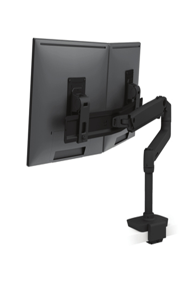 Bras double direct Ergotron série LX - Pince en C à montage par le haut, profil bas - Pince - 9,9 kg - 63,5 cm (25") - 100 x 100 mm - Réglage de la hauteur - Noir