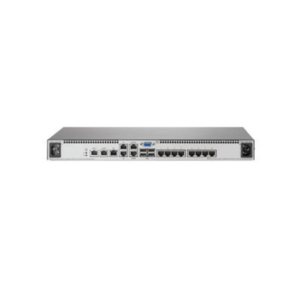 HPE IP Console G2 Switch with Virtual Media and CAC 1x1Ex8 - KVM switch - 8 x KVM ports - 1 local - AF620A