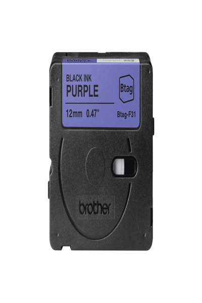 Brother BTAG-F31 - Black on purple - BTAGF31