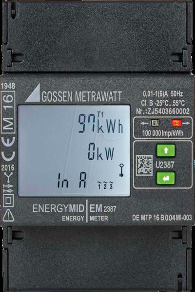 Compteur triphasé GMC Instruments U2387-V022 avec connexion transformateur numérique compatible MID