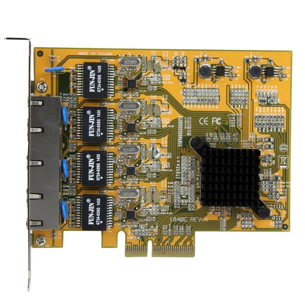StarTech 4-Port PCIe Gigabit Network Adapter Card - Internal - Wired - PCI Express - Ethernet - 2000 Mbit/s - ST1000SPEX43