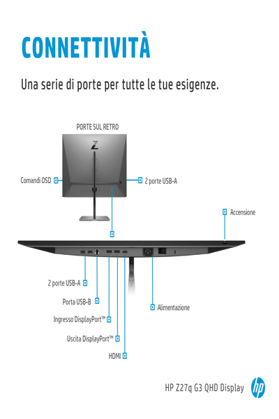 HP Z27q G3 QHD - 68.6 cm (27") - 2566 x 1440 pixels - Quad HD - LED - 5 ms - Silver - 1C4Z7AA