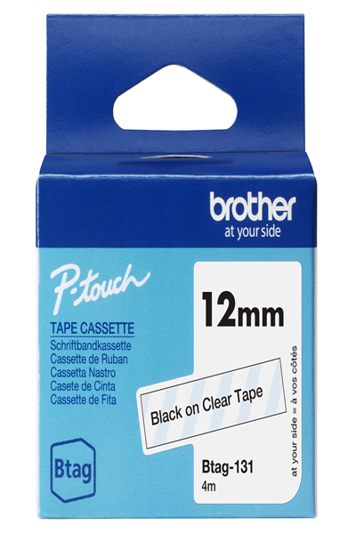 Brother BTAG-131 - Black on clear - BTAG131