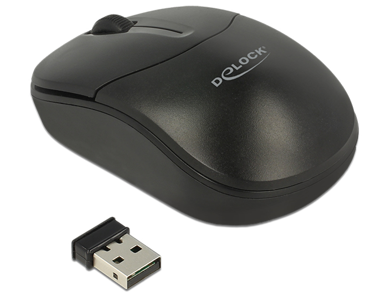 Mouse Delock optical 3-button mini mouse 2.4 GHz - 12494