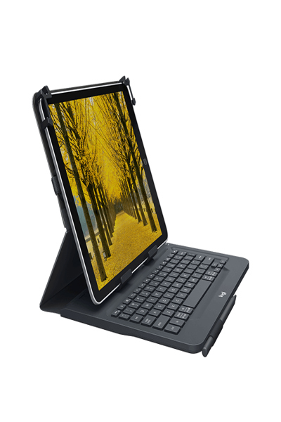 Logitech Universal Folio with integrated keyboard for 9-10" tablets - QWERTY - Italian - 5 million characters - Any brand - 9"-10" tablets - Black - 920-008335