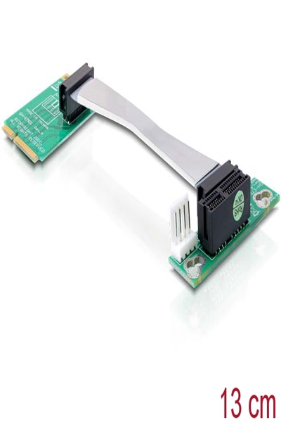 Delock Riser-kort Mini PCI Express > PCI Express x1 vänsterinsättning - 41370