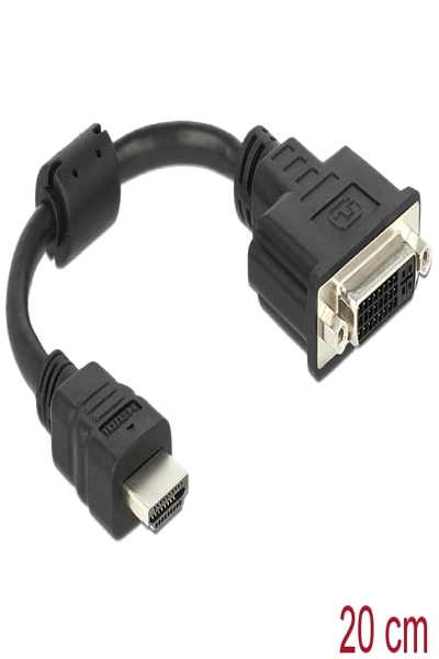 Delock Adapterkabel - HDMI-hane till DVI-I-hona - 65327