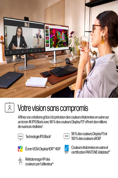 HP Series 7 Pro 4K Conferencing Monitor: 27-inch (727pm) Flat Screen