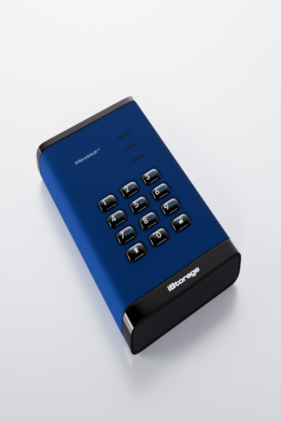 iStorage diskAshur3 HDD 256-bit 5TB - Blue - IS-DA3-256-5000-BE