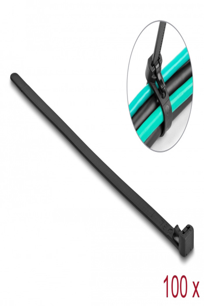 Collier de serrage Delock - résistant à la chaleur, réutilisable