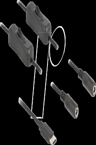 Delock Strömfördelare - 24-stifts USB-C (hane) till DC-uttag 5,5 x 2,1 mm (hona) - 86800