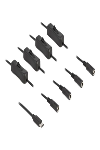 Delock Strömfördelare - 24-stifts USB-C (hane) till DC-uttag 5,5 x 2,1 mm (hona) - 86802