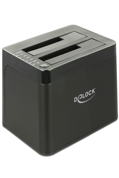 Delock Dubbel dockningsstation SATA HDD > USB 3.0 med klonfunktion - 62661
