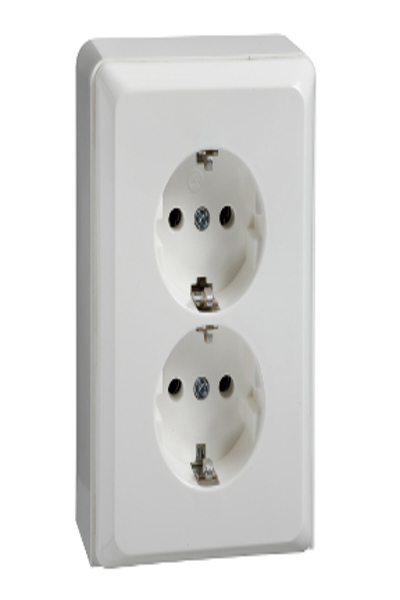 Schneider Electric 515514 Prise Pearl, type F, 2P+T, blanc