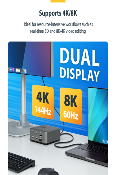 StarTech.com 60 cm Thunderbolt 5-certifierad kabel - TBLT5MM80CM240W