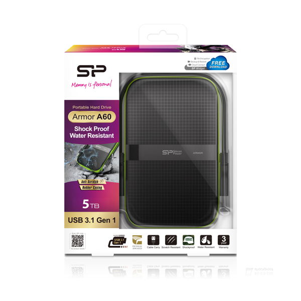 Silicon Power Armor A60 - Hard disk 5 TB - SP050TBPHDA60S3K