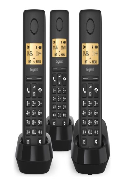 Gigaset PURE 100 Trio Black Cordless Phone - L36852-H3105-R111