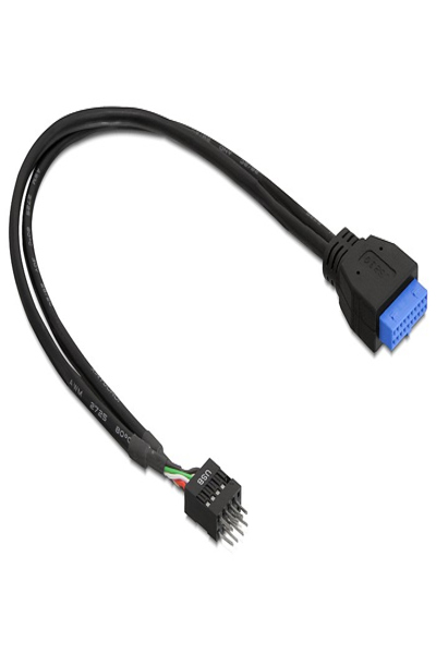Delock USB internal cable - 19 pin USB 3.0 header (F) to 9 pin USB header (M) - 83791