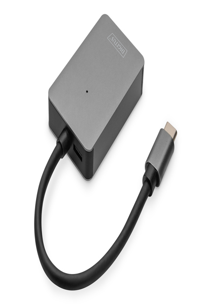 DIGITUS USB-C-kortläsare, 2 portar, hög hastighet - DA-70333