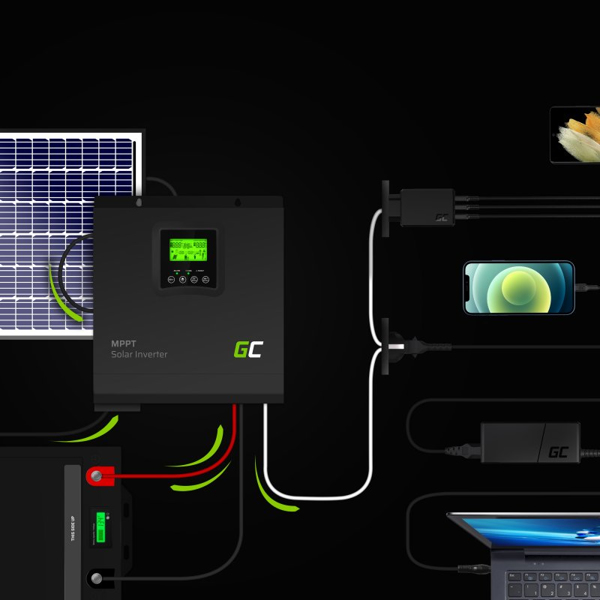 Solar Inverter & MPPT Charger - 230VAC - 3000VA/3000W Pure Sine - INVSOL02