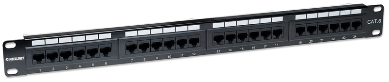 Cat6 Patch Panel - RJ-45 X 24 - Black - 1U - 520959