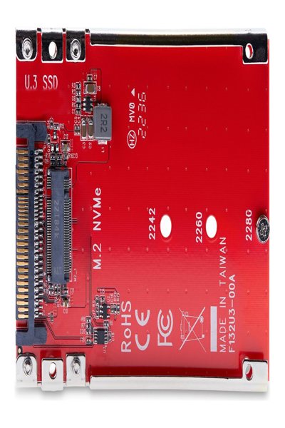 StarTech.com M.2 to U.3 Adapter, For M.2 NVMe SSDs, PCIe M.2 Drive to 2.5inch U.3 (SFF-TA-1001) Host Adapter/Converter, TAA Compliant - 1M25-U3-M2-ADAPTER