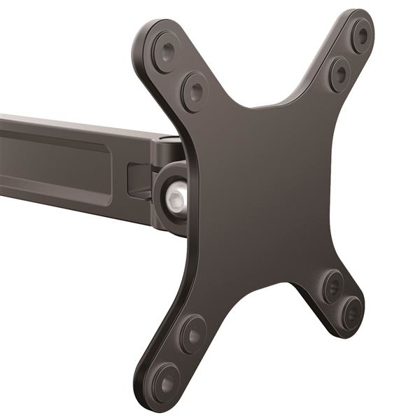 StarTech.com Wall-Mount Monitor Arm - Single Swivel - 15 kg - 33 cm (13") - 68.6 cm (27") - 75 x 75 mm - 100 x 100 mm - Black - ARMWALLS