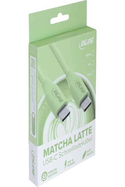 INLINE USB 2.0 CABLE USB-C FAST CHARGING 100W 0.5M GREEN