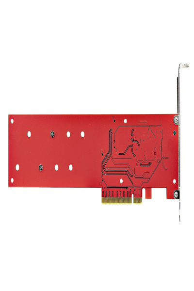 StarTech.com Dubbelt M.2 PCIe SSD-adapterkort, x8/x16 Dubbel NVMe eller AHCI M.2 SSD till PCI Express 4.0, Upp till 7,8 GBps/enhet, För 2242/2260/2280/22110 mm PCIe M-Key M2 SSD-diskar, Bifurcation krävs - DUAL-M2-PCIE-CARD-B