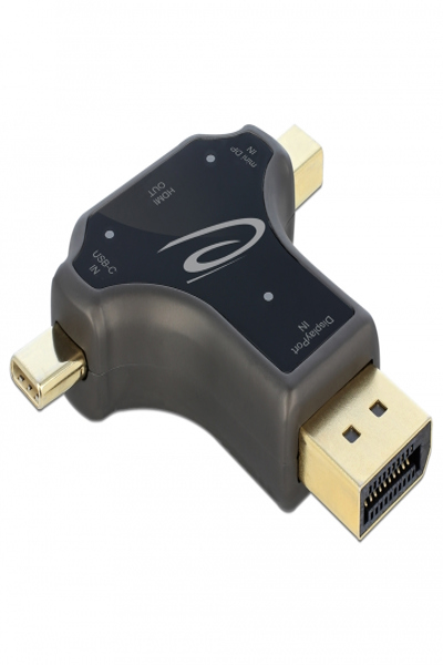 Delock Adapter - 24-stifts USB-C, Mini DisplayPort, DisplayPort-hane till HDMI-hona - 64060