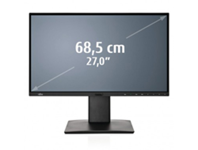Fujitsu P27-8 TS UHD - 68.6 cm (27") - 3840 x 2160 pixels - 4K Ultra HD - LED - 5 ms - Black - S26361-K1610-V160