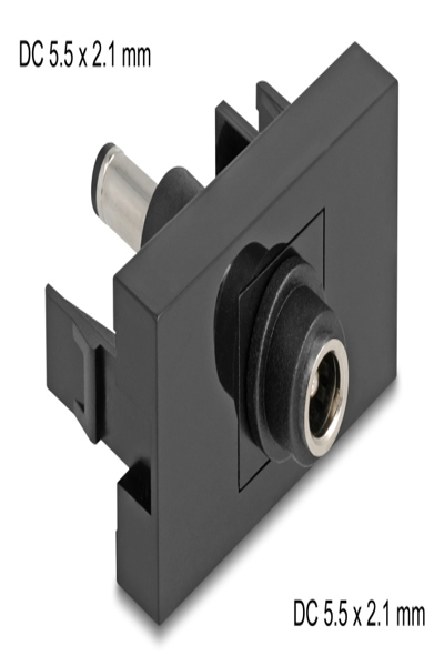 Delock Easy 45 Module DC 5.5 x 2.1 mm Jack to 5.5 2.1 Plug - 90959