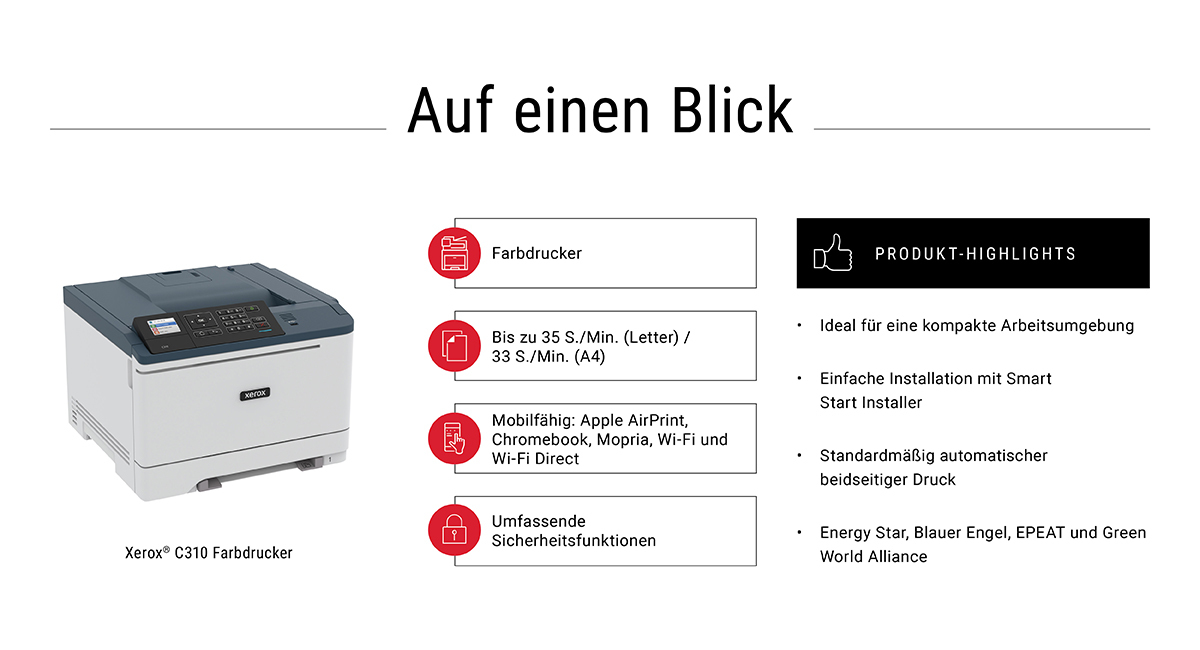 Xerox C310 Color Laser Printer - C310V_DNI