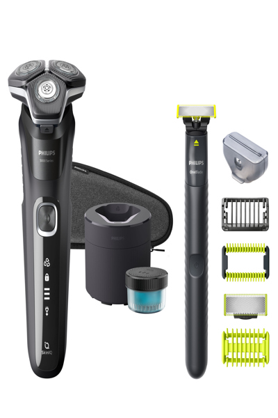 Philips SHAVER Series 5000 S5898/79 Wet and Dry electric shaver - Rotation shaver - Chrome - SteelPrecision blades - SH71 - 2 year(s) - Battery