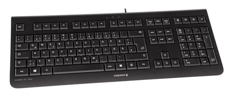 Cherry KC 1000 - Keyboard - AZERTY - Black - JK-0800BE-2