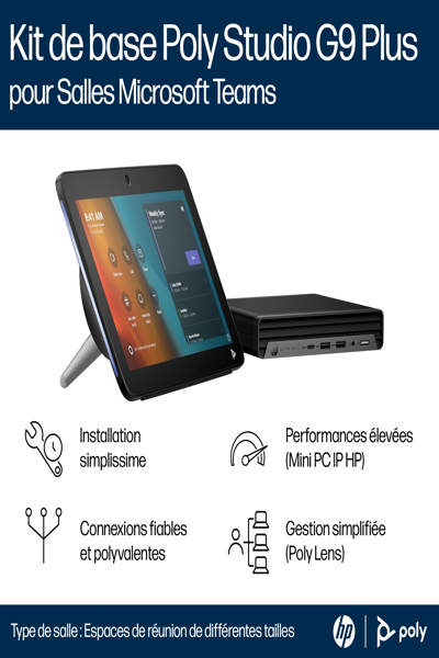 Poly Studio Base Kit G9 Plus for Microsoft Teams HP Mini IP PC - A3LU8AA