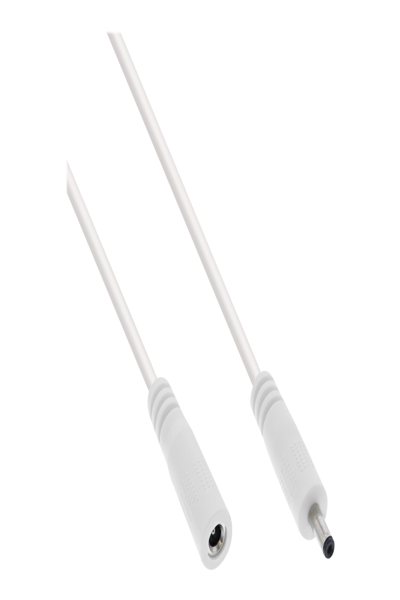 Rallonge CC InLine - CC mâle/femelle 3,5 x 1,35 mm - AWG 18 - blanc 2 m