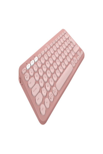Logitech Pebble Keys 2 K380s - Mini - Wireless - RF Wireless + Bluetooth - Scissor key switch - AZERTY - Pink - 920-011805